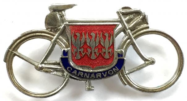 Cyclists Touring souvenir Carnarvon bicycle badge