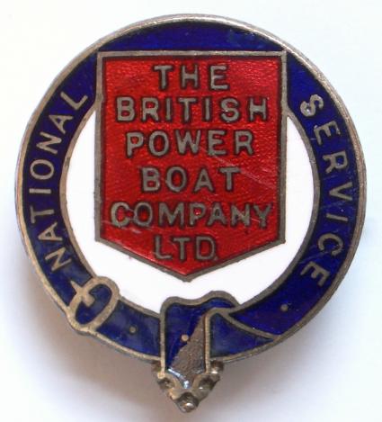 WW2 British Power Boat Company on national service badge