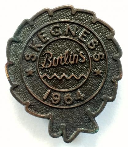 Butlins 1964 Skegness Holiday Camp Concessionaire bronze identity badge