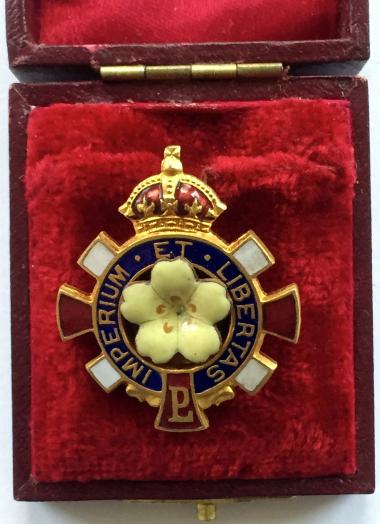 Primrose League Honorary Knight badge in original case
