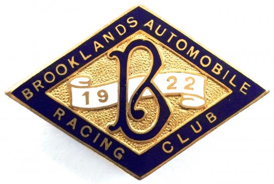 Brooklands Automobile Racing Club BARC 1922 badge