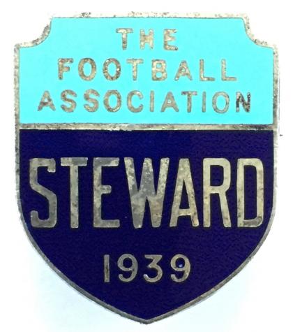 The Football Association 1939 steward badge