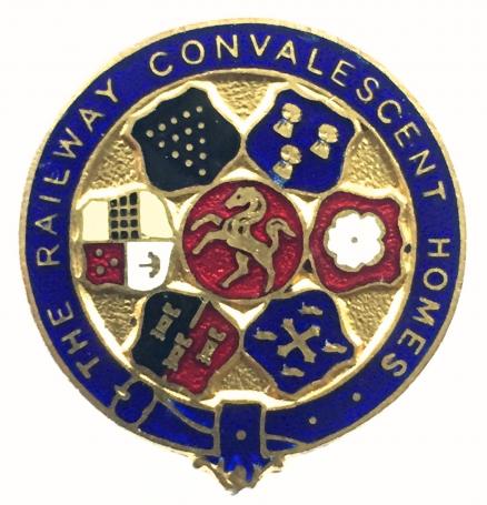 Railway Convalescent Homes 1st issue lapel badge