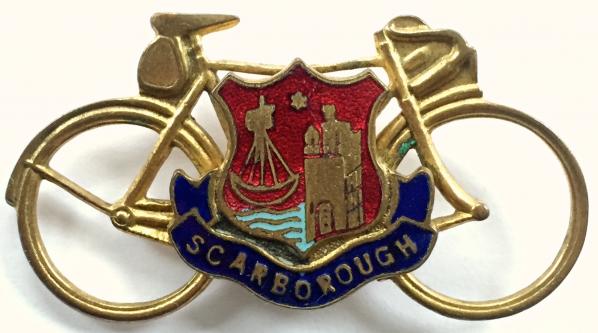 Cyclists Touring souvenir Scarborough bicycle badge