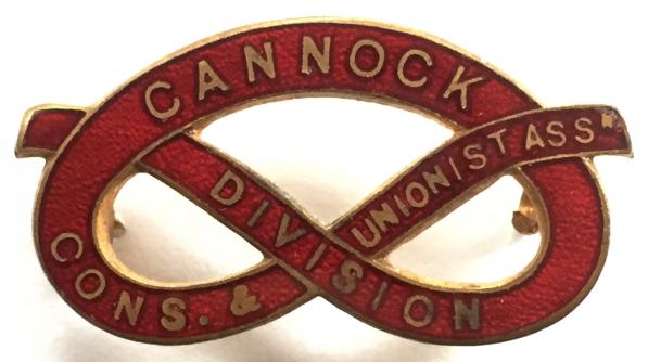 Cannock Division Conservative & Unionist Staffordshire knot badge