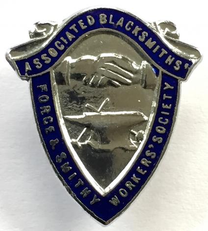 Associated Blacksmiths Forge & Smithy Workers trade union badge