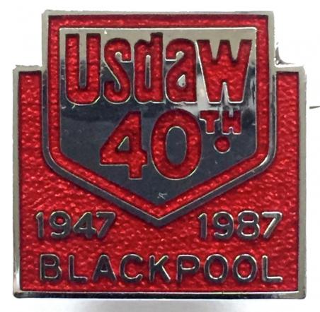 USDAW 40th annual conference delegates officials trade union badge