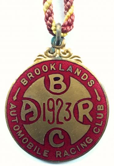 Brooklands Automobile Racing Club BARC 1923 member badge