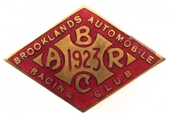 Brooklands Automobile Racing Club 1923 BARC pin badge