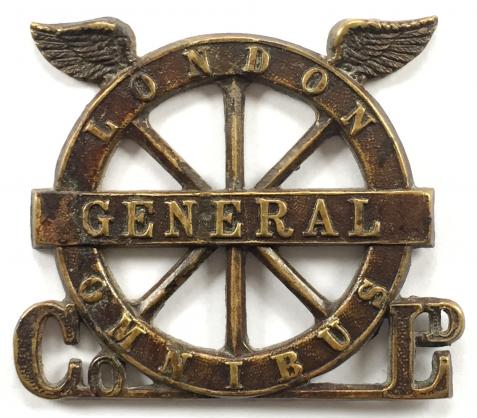 London General Omnibus Company LGOC cap badge circa 1910