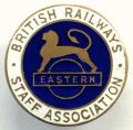 British Rail Staff Eastern Region lion wheel railway union badge 1950-1955