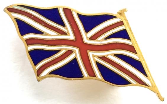 Union Jack Flag backward flying badge circa 1940