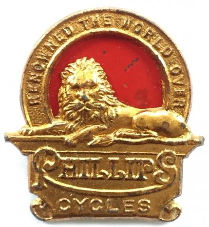 Phillips Cycles renowned the world over advertising badge