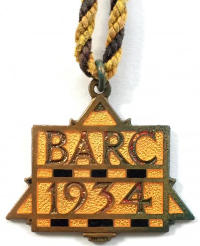 Brooklands Automobile Racing Club BARC 1934 badge