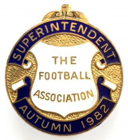 The Football Association 1982 superintendent badge 