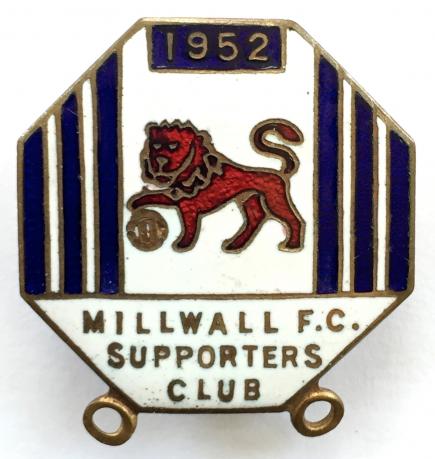 Millwall Football supporters club 1952 badge