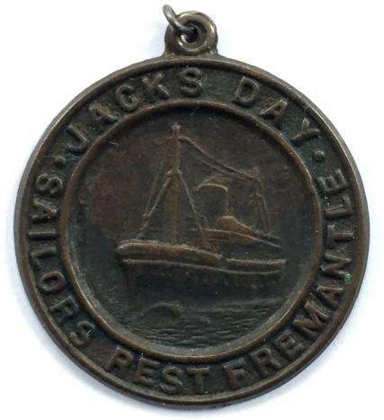 WW1 Jacks Day Sailors Rest Fremantle temperance badge