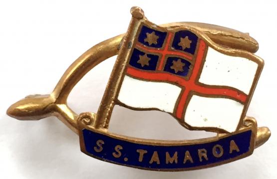 SS Tamaroa, Shaw Savill & Albion Line flag lucky wishbone badge