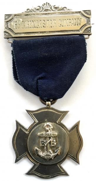 Boys Brigade Cirencester 1909 Colour Sergeants squad medal