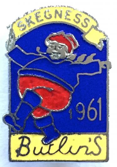 Butlins 1961 Skegness Holiday Camp jolly fisherman badge