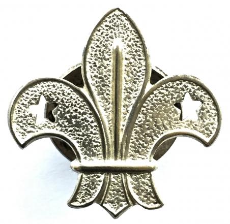 Boy Scouts arrowhead silver plated lapel badge c1920 