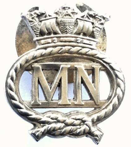 WW2 Merchant Navy official issue MN war service silver badge