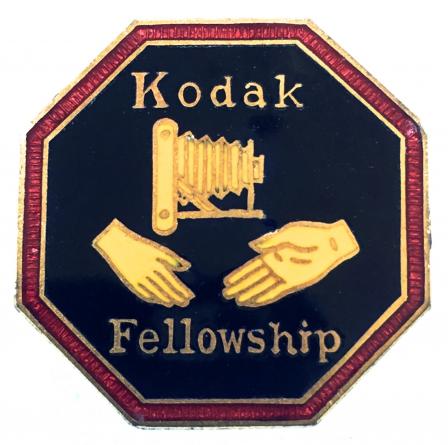 Kodak Fellowship folding bellows camera union badge c1940