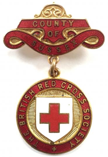 British Red Cross Society County of Sussex badge