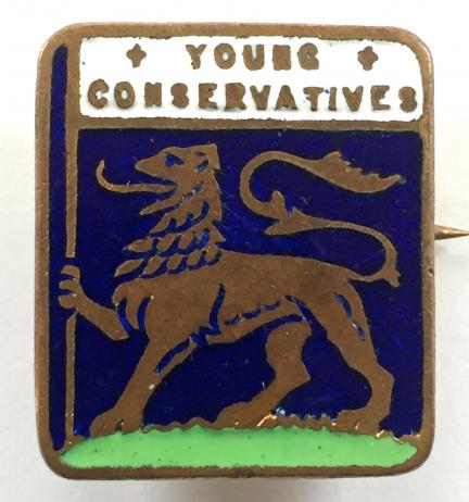 Young Conservatives political party badge circa 1950s