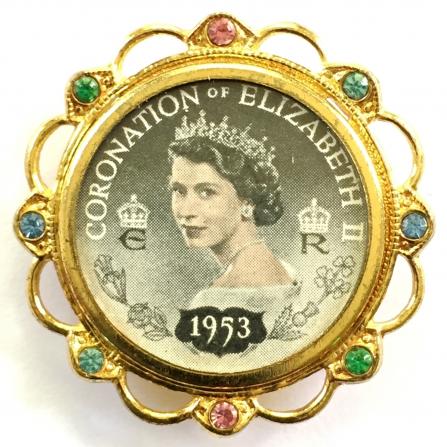 Coronation of Elizabeth II 1953 souvenir badge