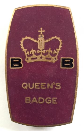 Boys Brigade The Queen's Badge 1968 -1984.
