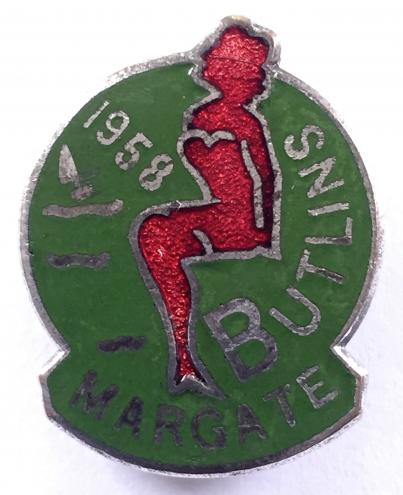 Butlins 1958 Margate Holiday Camp mermaid badge