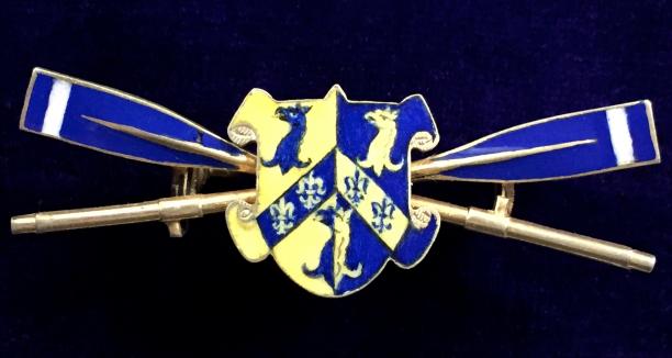 Trinity College Oxford Coat of Arms c1920s crossed oars boat race badge