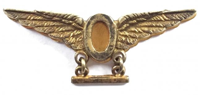 WW2 Royal Canadian Air Force silver wing award badge original box