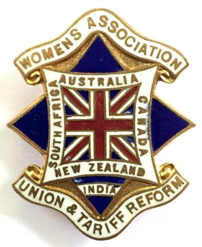 Women's Association Union & Tariff Reform political badge