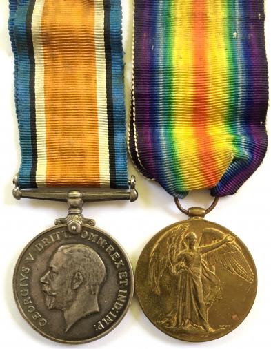 WW1 Liverpool Regiment Great War pair of medals