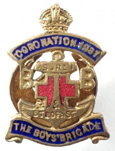 Boys Brigade King George VI Coronation 1937 badge issued Scotland.