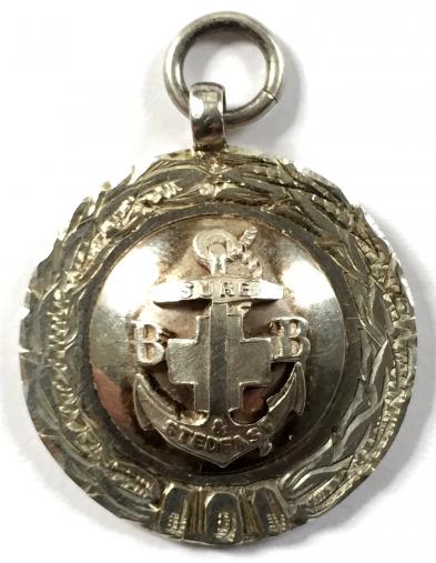 Boys Brigade 1928 Glasgow hallmarked silver fob medal