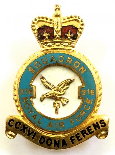 RAF No 216 Squadron Royal Air Force badge circa 1950s