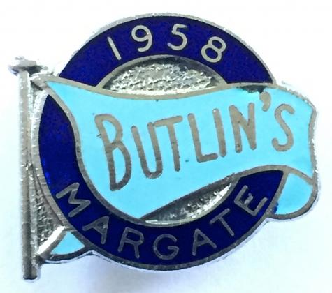 Butlins 1958 Margate Holiday Camp flag badge