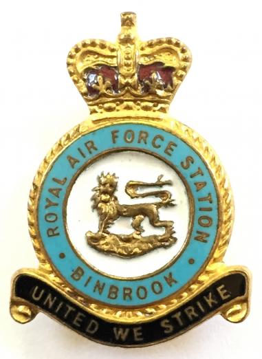 Royal Air Force Station Binbrook Lincolnshire RAF badge c1950s