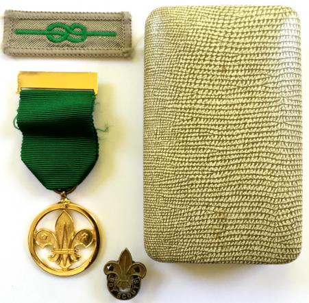 Boy Scouts Medal of Merit award with case