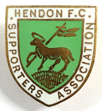 Hendon football club supporters badge c1950s