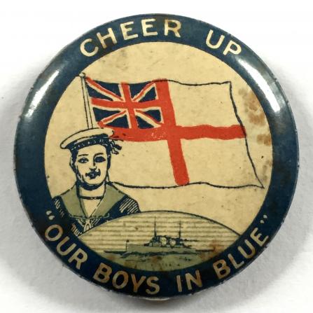 WW1 Royal Australian Navy Cheer Up Our Boys In Blue fundraising badge