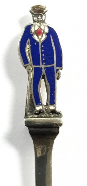 WW1 Wounded Soldier in Hospital Blues character figure 1917 silver spoon