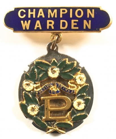 Primrose League Champion Warden presentation award badge