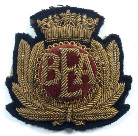 BEA Airline officers gold bullion cap badge