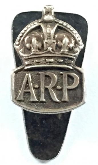 Air Raid Precautions miniature ARP lapel badge circa 1940s