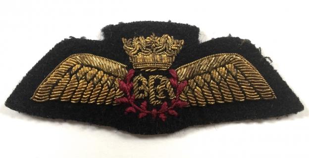 BEA Airline pilots wing gold bullion uniform badge