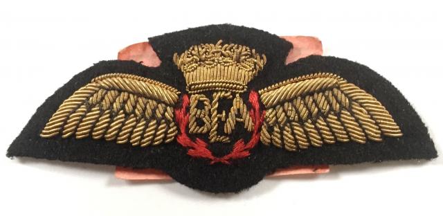 BEA Airline pilots wing gold bullion uniform badge